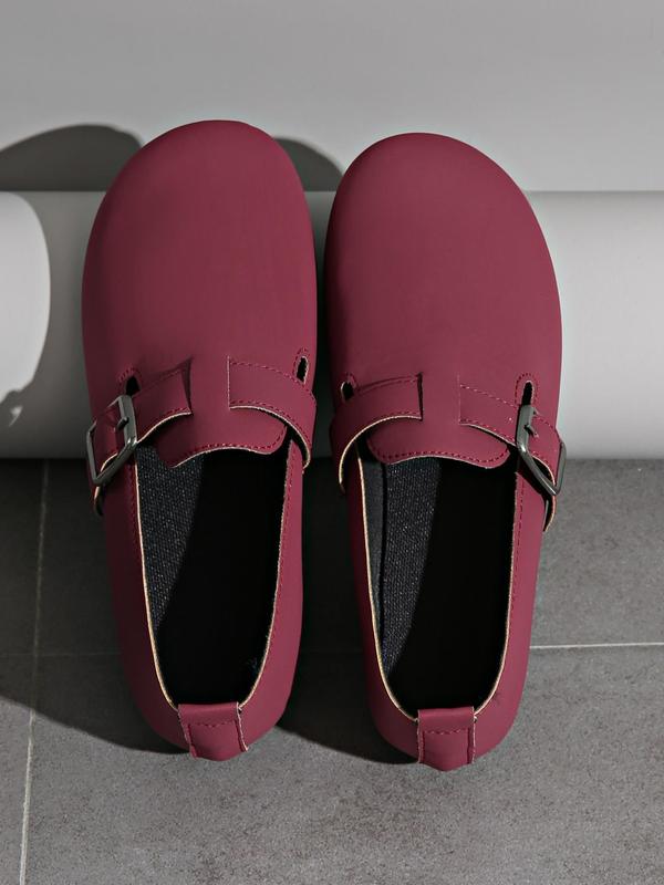 Women's Fashionable Plain Color Slip on Flats, Casual Comfortable Flat Shoes for Daily Wear, Lightweight Breathable Shoes for Women & Girls