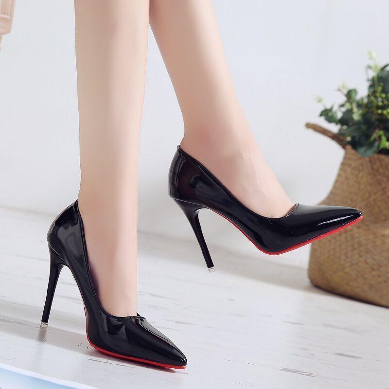 Woman High Heels Pumps Pointed Stilettos Toe Big Size Ladies Wedding Shoes New