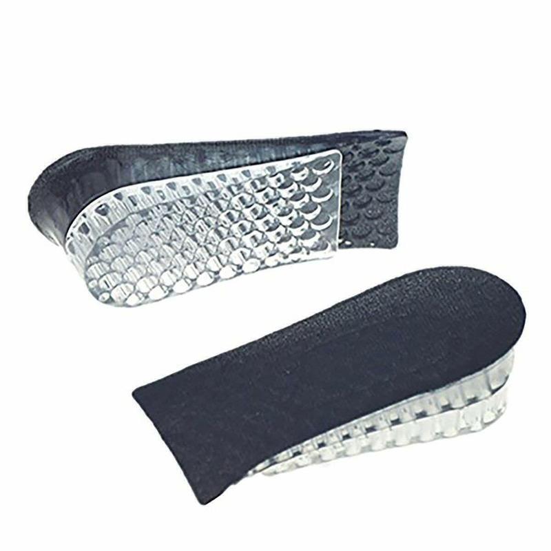 Silica gel Shoe Insole Lift Heel Inserts unisex 2 Layer Height Increase 1 pairs