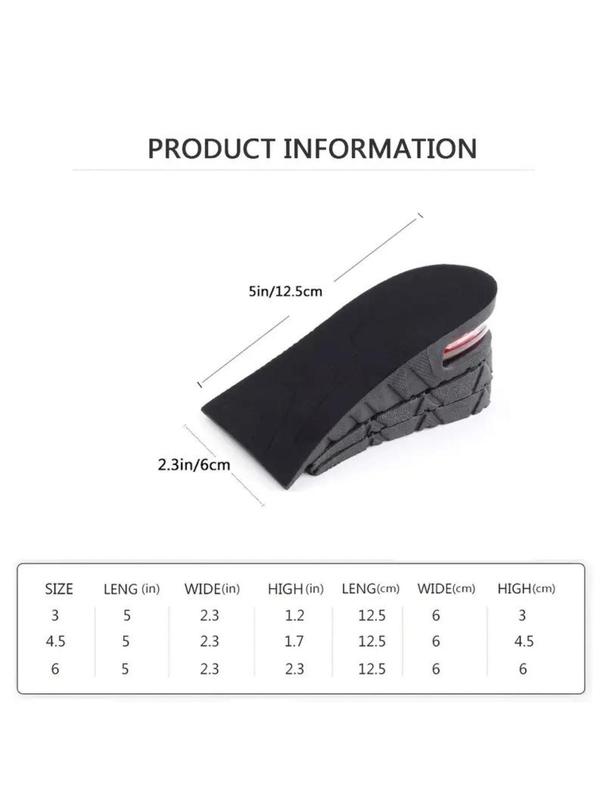 Invisible Heightening Insoles, 1 Pair Invisible Shock Absorption Anti-slip Insoles, Sports and Leisure Students Running Soft and Light Unisex Insoles