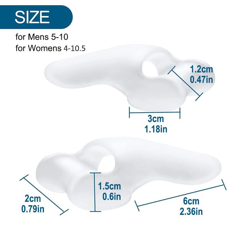 Toe Separators - Correcting Bunions and Restoring Toes to Their Original Shape - For Men and Women - Toe Spacers Bunion Corrector