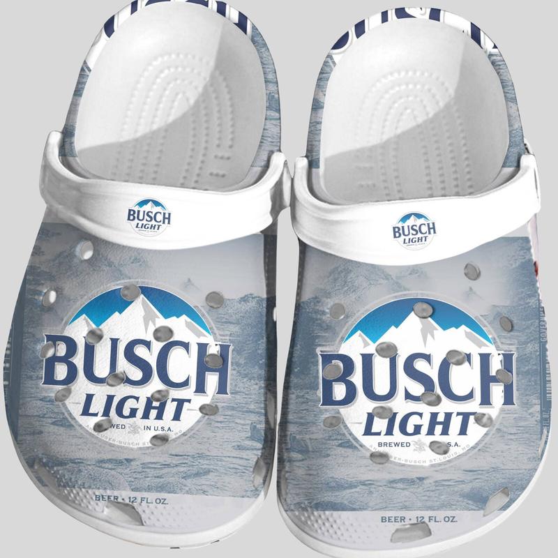 Busch Light Clogs, Busch Light Shoes, Beer CLogs Footwear, Drink Beer Shoes