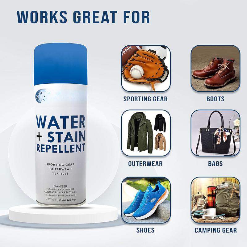 Water + Stain Repellent Spray - Shoe, Boot and Apparel Waterproof - 10 oz