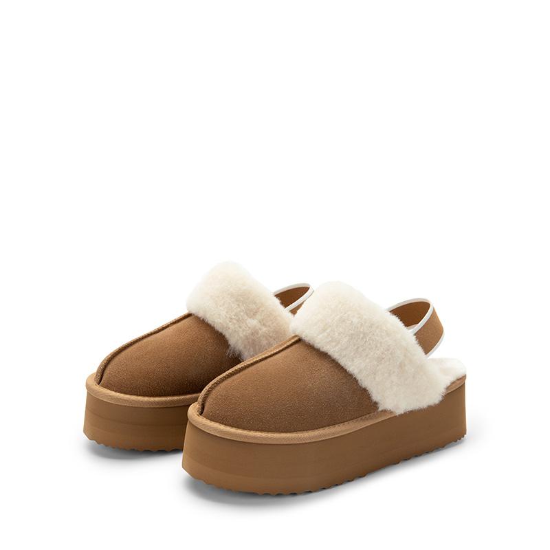 Dream Pairs FuzzyEasy Cuff Platform Water-repellent Slippers