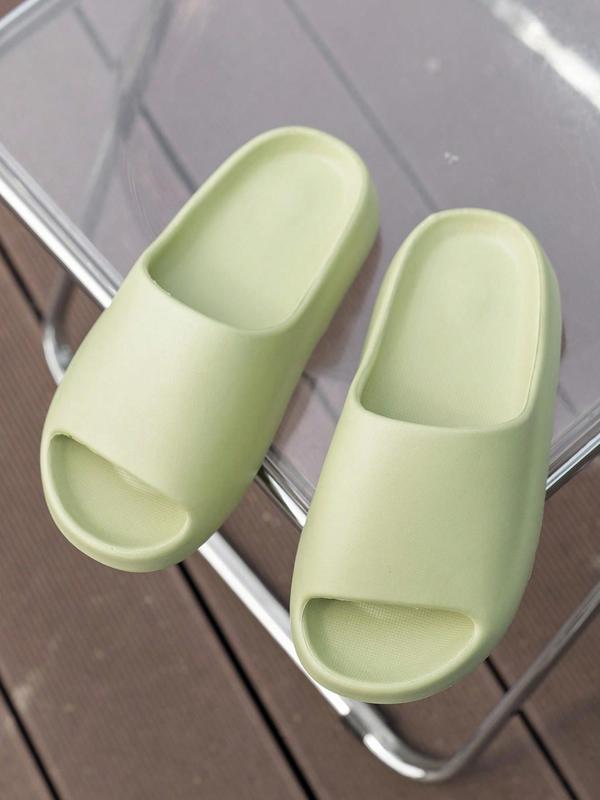 Unisex Simple Style Plain Color Slides, Casual Trendy Soft Comfortable Home Slippers, Fashionable Slippers for Indoor & Outdoor Wear