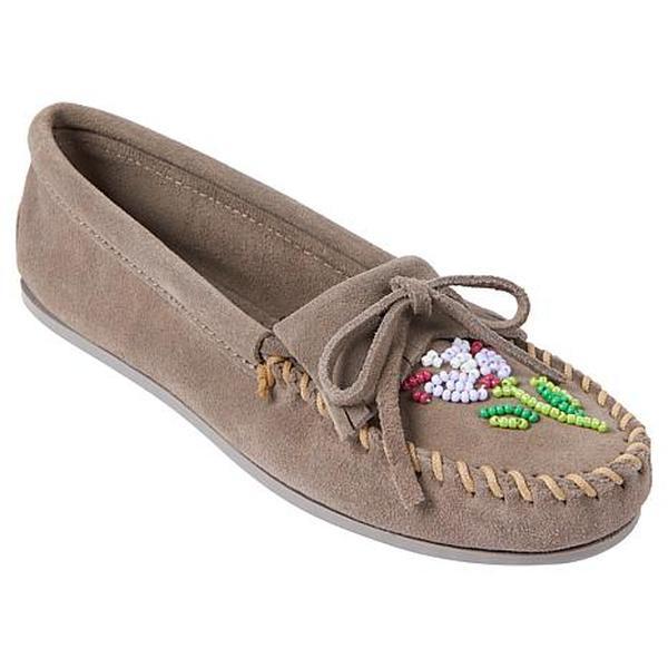 Minnetonka Ziigwan Hand-Beaded Suede Moccasin