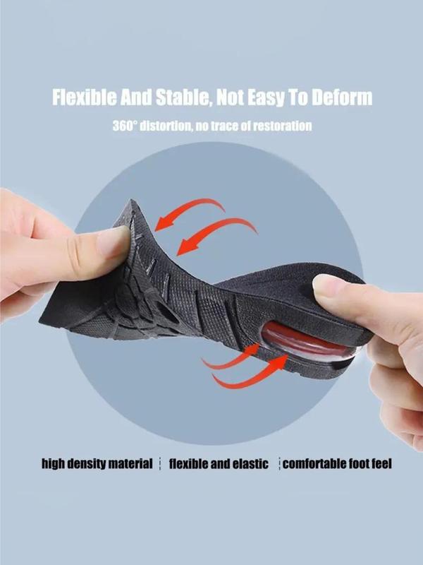 Invisible Heightening Insoles, 1 Pair Invisible Shock Absorption Anti-slip Insoles, Sports and Leisure Students Running Soft and Light Unisex Insoles