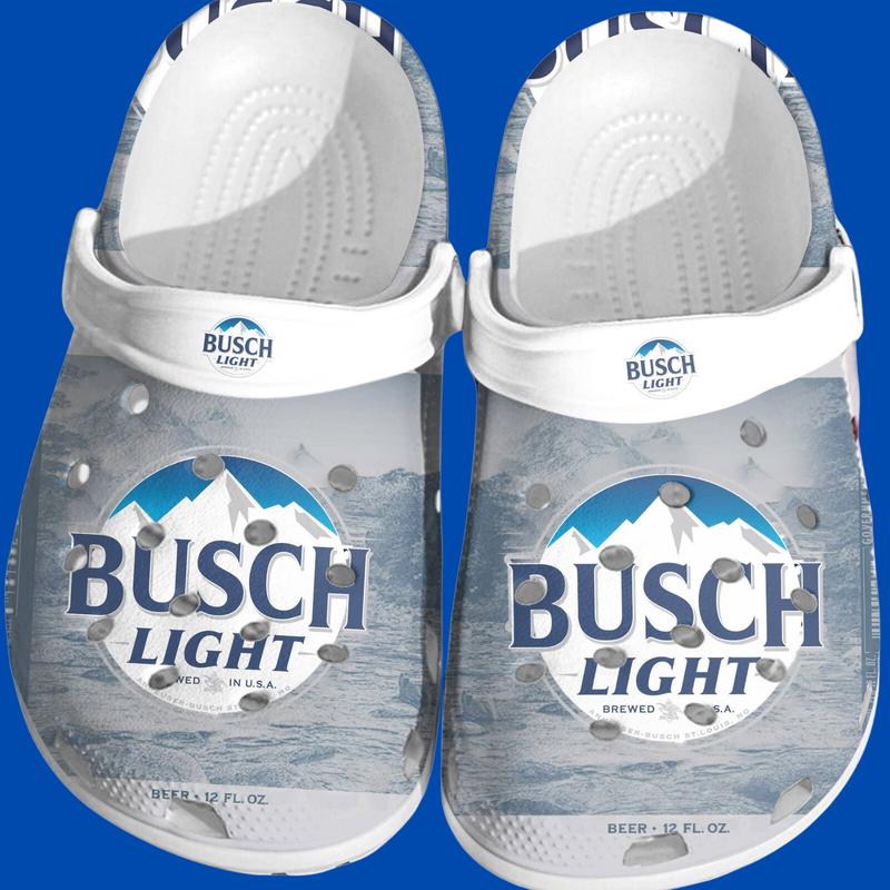 Busch Light Clogs, Busch Light Shoes, Beer CLogs Footwear, Drink Beer Shoes