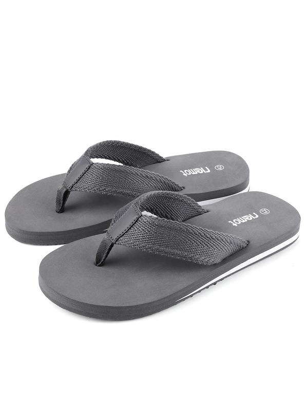 Men's Minimalist Plain Flip Flops, Casual Comfortable Flip Flops for Outdoor Beach, Non-slip Flip Flops, Summer Outdoor Beach Shoes for Daily Wear