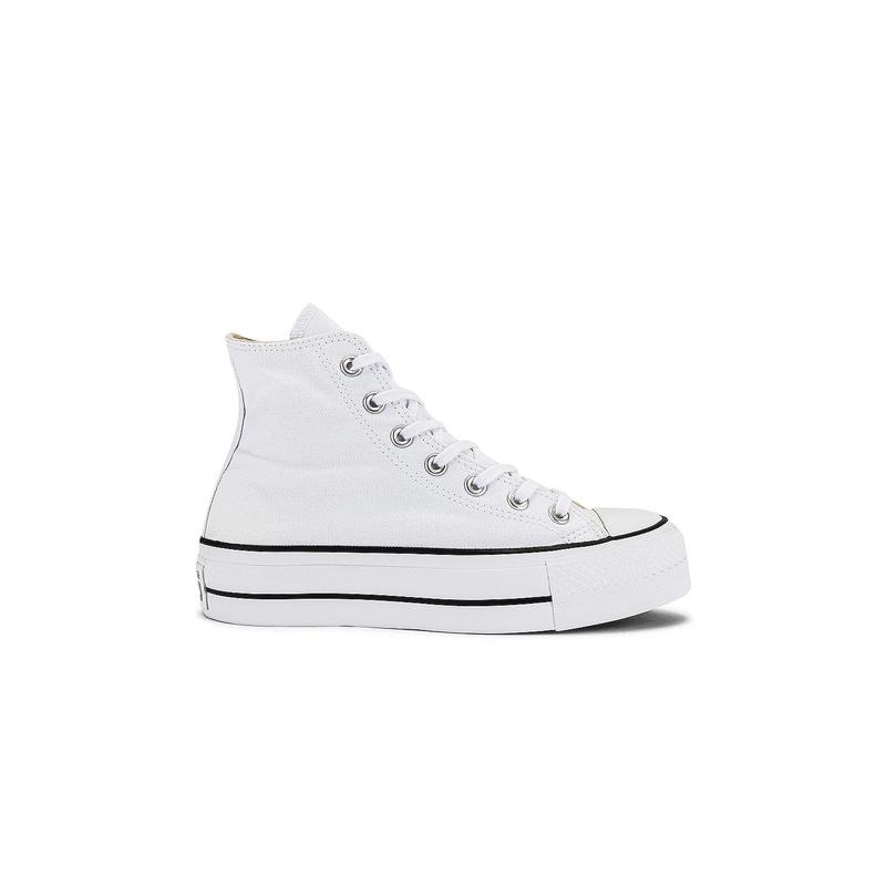 Converse Chuck Taylor All Star Lift Hi Sneaker in White & Black