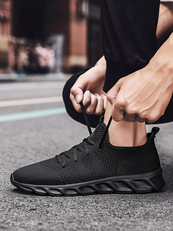 Men's Sporty Lace Up Low Top Designer Sneakers, Mens Sneakers, Casual Comfortable Breathable Running Shoes, Trendy All-match Sneakers for Daily Wear