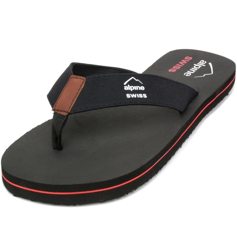 Alpine Swiss Mens Flip Flops Beach Sandals Lightweight EVA Sole Comfort Thongs