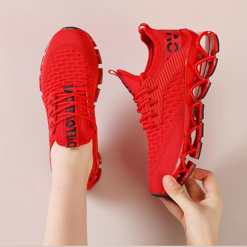 Womens Running Shoes Blade Tennis Walking Fashion Sneakers Breathable NonSlip Gym Sports Work Trainers，Knitted Mesh Breathable AndComfortable Platform Sneakers