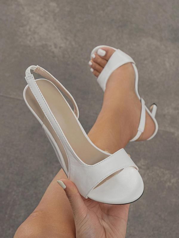 Summer Fashionable Solid Color Stiletto Heeled Sandals, 2024 New Style Contemporary Style Open Toe High Heel Walking Shoes for Party, Perfect for Women & Girls for Daily Wear, Footwear