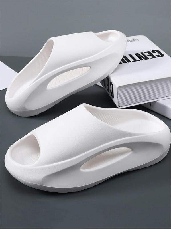 Men's Summer 2024 Casual Comfort Fish Mouth Shape Design Slides for Boys, Non-slip Soft Cushioned Slippers, Adjustable Open-toed Slides for Walking Shoes for Back To School Wear