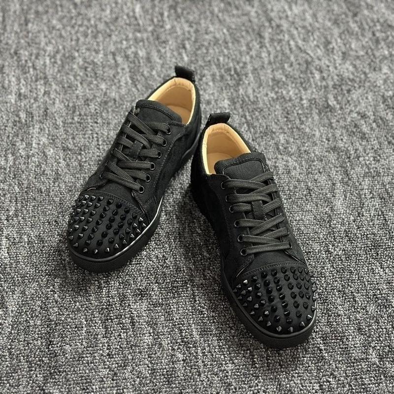 C.L high version new men's shoes red sole couple trend rivets casual lace fashion Maillard