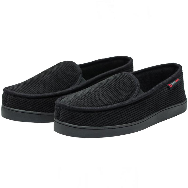 Alpine Swiss Steve Mens Wide Moccasin Slippers Memory Foam Slip On Indoor House Shoes