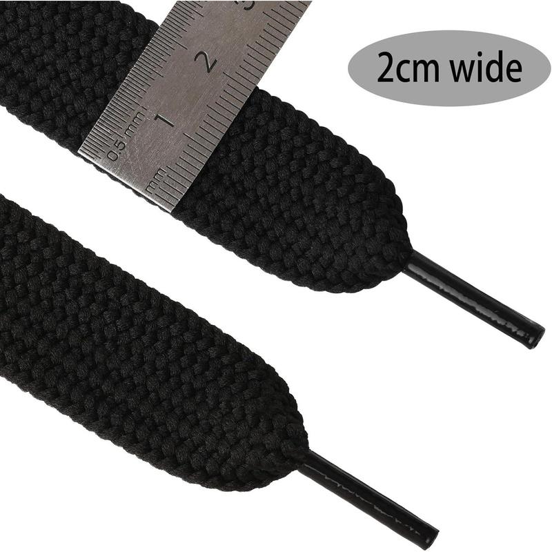 2 Pairs Fat Shoe Laces for Sneakers Boots, 3 4" Wide Athletic Shoelaces, Shoe Stgs