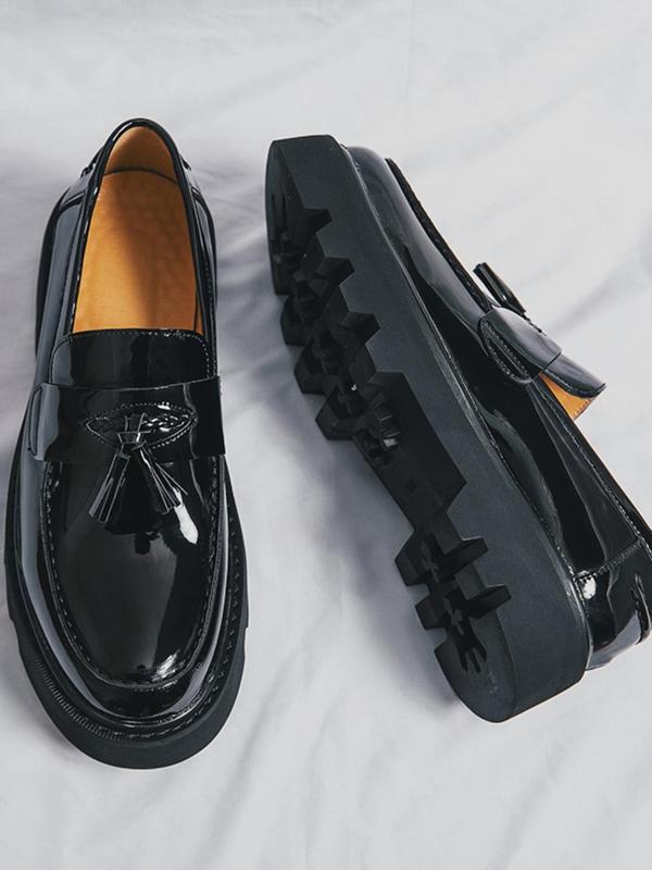 Men's Fashionable Tassel Decor Loafers, Casual Comfortable Round Toe Slip-on Shoes for Daily Wear, Business Style Shoes for Men