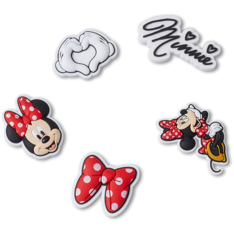 Crocs Jibbitz Disney Minnie Mouse Dress Character Shoe Charms 5-Pack