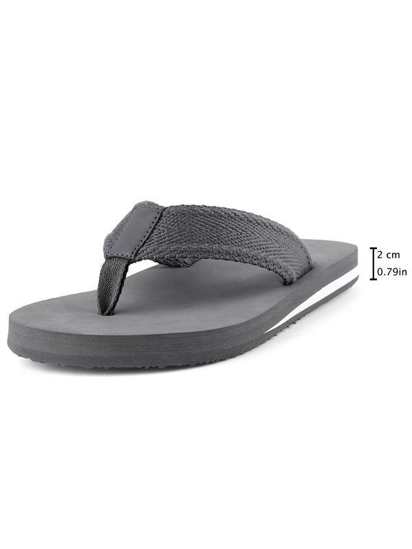 Men's Minimalist Plain Flip Flops, Casual Comfortable Flip Flops for Outdoor Beach, Non-slip Flip Flops, Summer Outdoor Beach Shoes for Daily Wear