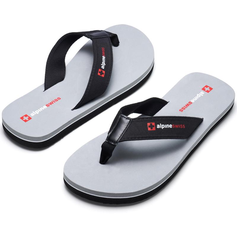 Alpine Swiss Mens Flip Flops Beach Sandals Lightweight EVA Sole Comfort Thongs