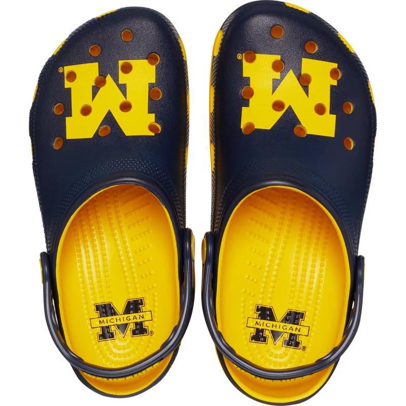 Crocs Unisex Adult Michigan Wolverines Classic Clogs, Collegiate Football Fan Gear