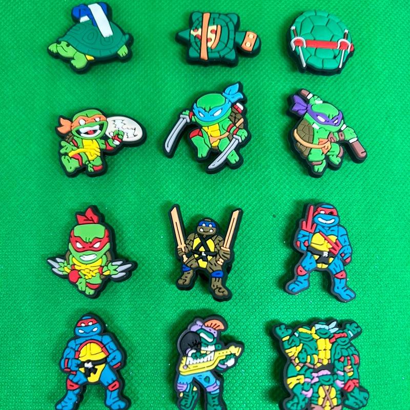 90’s TMNT Turtles Croc Charm Collection Footwear Shoe crocs jibbitz cute butterfly clog decoration