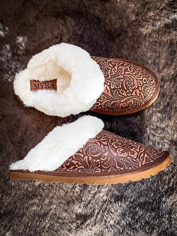 Myra Bag - Classic Lined Brown Leather Slippers Women Footwear fun woman slipper