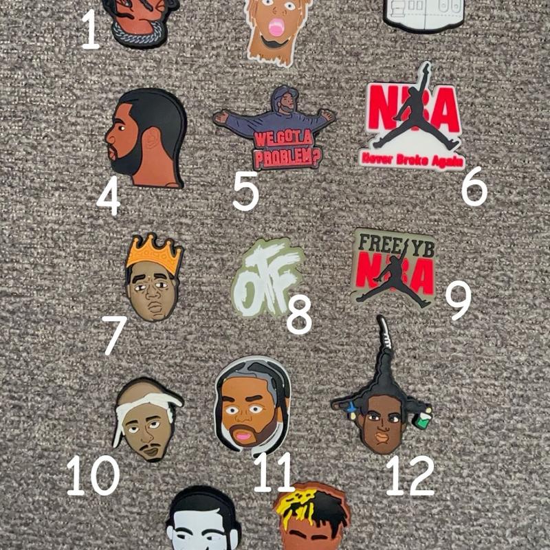 Rapper Croc Charms - Shoe Accessories for Footwear drake otf youngboy Tupac juicewrld