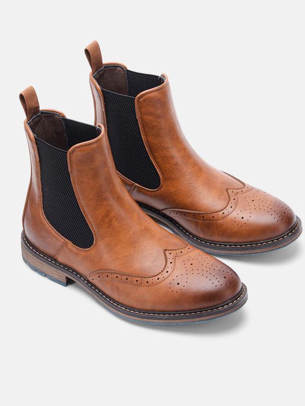 Men's Fashionable Retro Style Boots, Casual Comfortable Chelsea Boots for Fall & Winter, Male All-match Shoes for Daily Wear