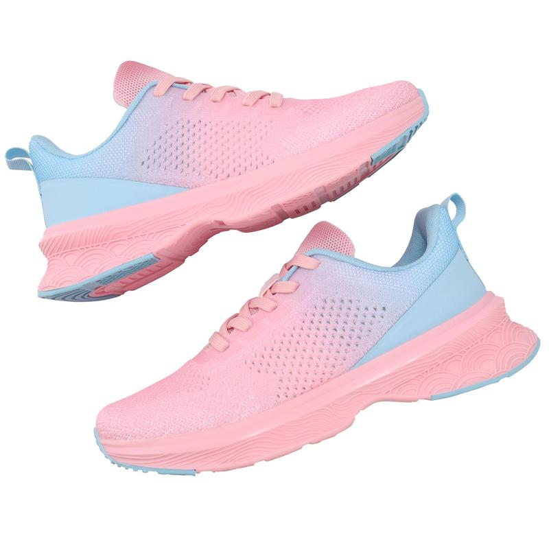 Women's Walking Lightweight Athletic Non Slip Breathable Running Casual Mesh Workout Shoes Blue Gradient Foot Wear Walking Shoes