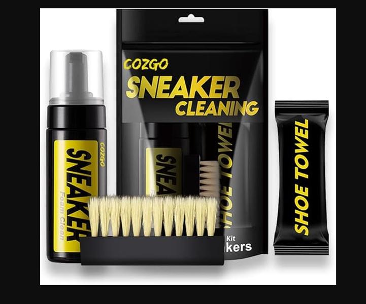 Shoe Cleaner Kit for Sneaker - Water-Free Foam Cleaner with Brush and Cloth - 5.3Oz - Work on White - Comfort, Footwear Parent Bedroom