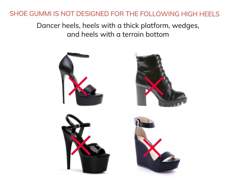 SHOE GUMMI OUTER-SOLE MAKE HIGH HEELS COMFORTABLE