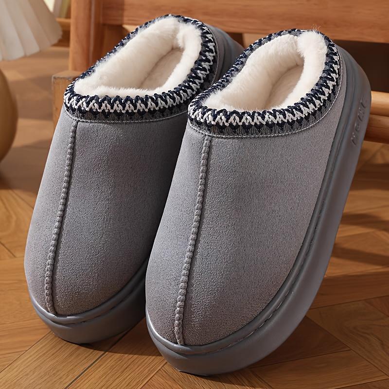 Women's House Slippers Fuzzy Memory Foam Slippers Comfy Faux Fur Bedroom Slippers Warm Non-Slip Cotton Shoes Indoor Outdoor