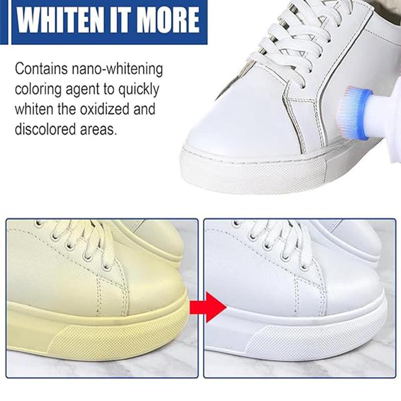 White Shoe Cleaning Kit, Shoe Cleaner, 1 Count Shoe Whitener, Shoe Brush, Suitable for Cleaning Sneakers