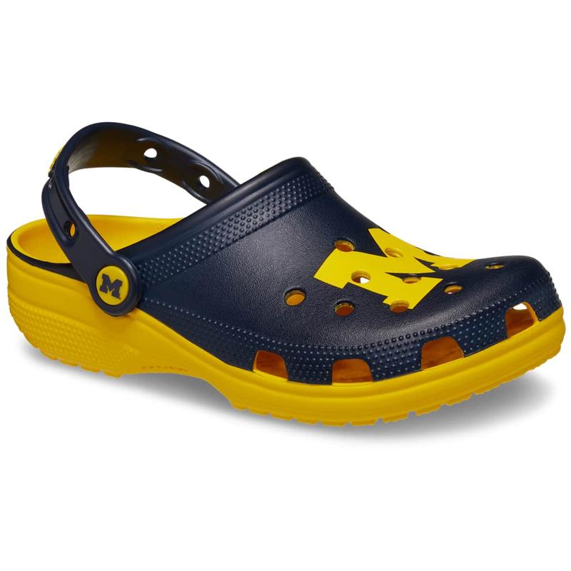 Crocs Unisex Adult Michigan Wolverines Classic Clogs, Collegiate Football Fan Gear