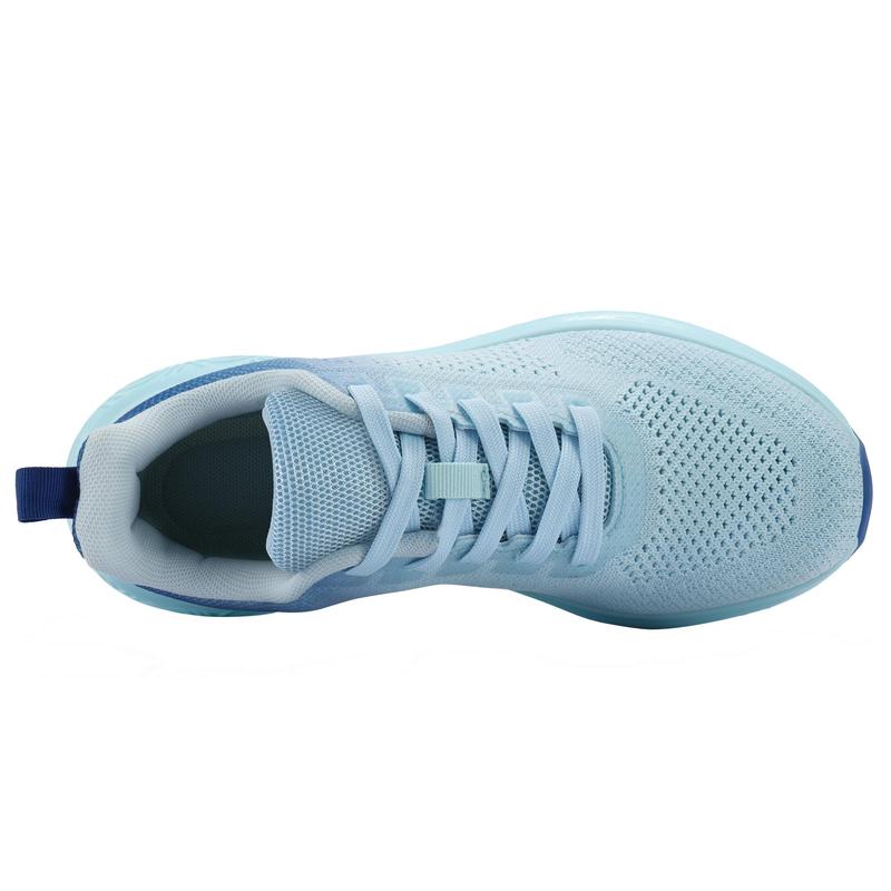 Women's Walking Lightweight Athletic Non Slip Breathable Running Casual Mesh Workout Shoes Blue Gradient Foot Wear Walking Shoes