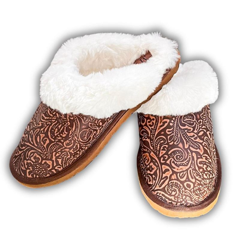 Myra Bag - Classic Lined Brown Leather Slippers Women Footwear fun woman slipper