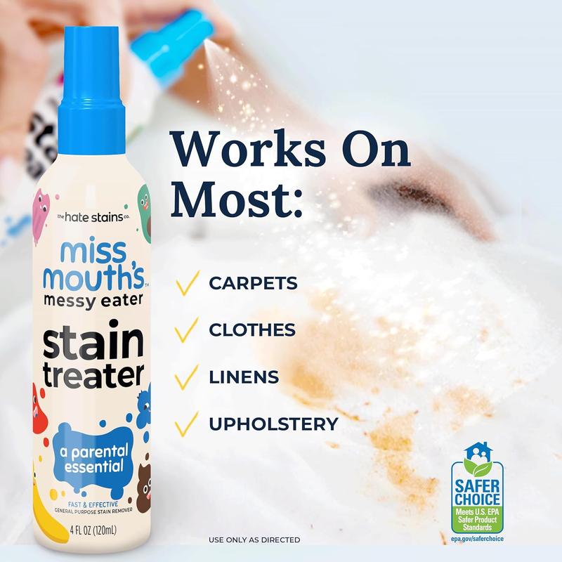 Miss Mouth's Messy Eater Stain Treater and Messy Steppers Shoe Cleaner Magic Duo - Stain Remover and Shoe Cleaner Household Kit Footwear Comfort