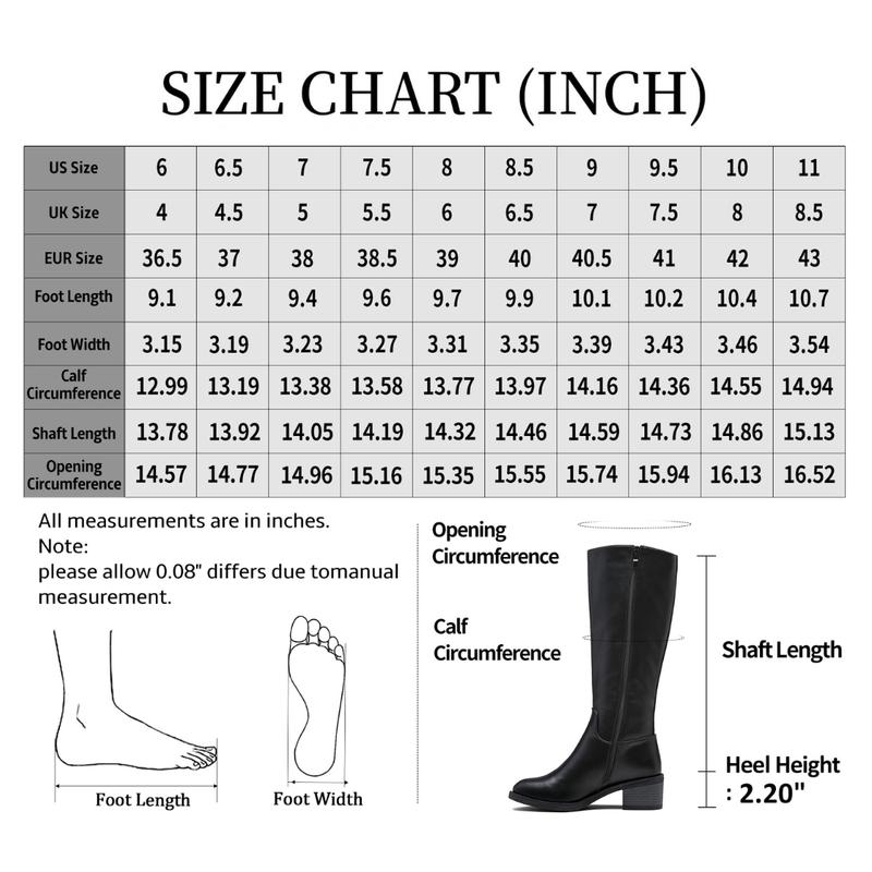 Women's 9661 Knee High Boots Riding High Boots with Inner Zipper and Side Hidden Elastic Band Walking Shoes Footwear Girl