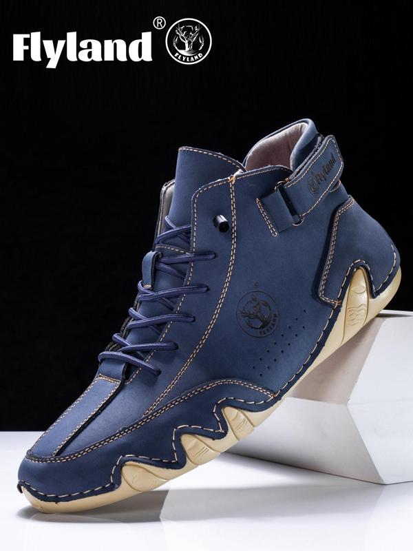 Men's Fashionable Lace Up Ankle Boots, Casual Comfortable Boots for Daily Wear, Perfect for Men for Outdoor Activities