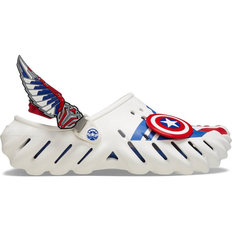 Crocs Unisex Adult Marvel Captain America Echo Clogs with Jibbitz Shoe Charms