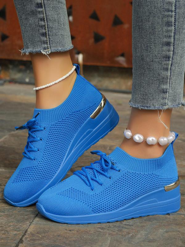 Women's Fashionable Lace Up Low Top Sneakers, Casual Comfortable Breathable Sports Shoes, All-match Round Toe Shoes for Daily Wear