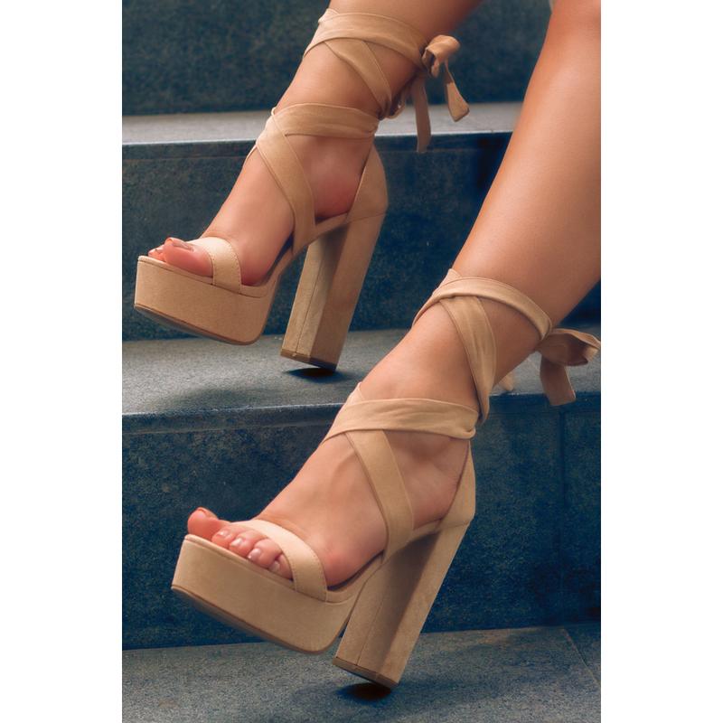 Alice - Lace Up Platform High Heels