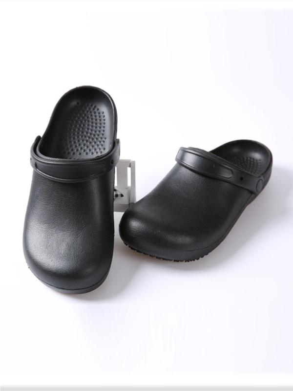 Men's Casual Solid Color Clogs,  2024 Fashionable Summer New Lightweight Breathable Non-slip Kitchen Slippers, Comfortable Home Slippers for All Seasons