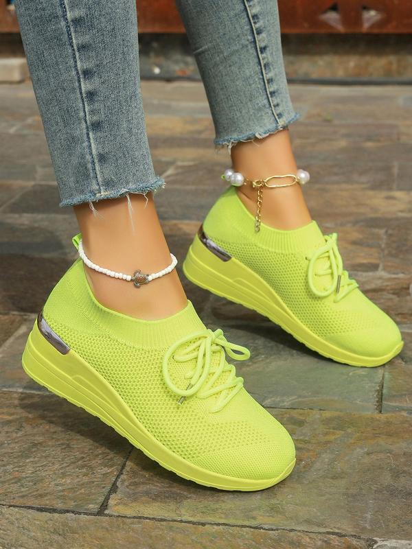 Women's Fashionable Lace Up Low Top Sneakers, Casual Comfortable Breathable Sports Shoes, All-match Round Toe Shoes for Daily Wear