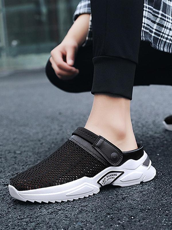 Men's Casual Mesh Breathable Slip on Sandals, Comfortable Lightweight Non-slip Sandals for Summer, Fashion Shoes for Outdoor Beach