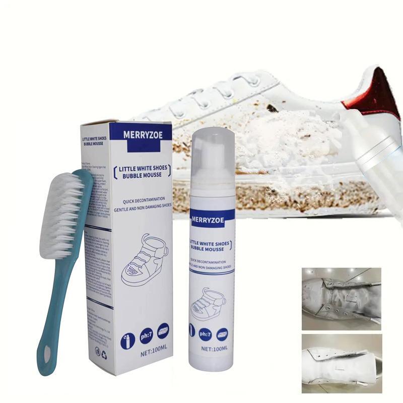 Multipurpose Cleaning Mousse with Brush, Stain Remover Shoe Cleaning Bubble Mousse, Household Cleaning Supplies