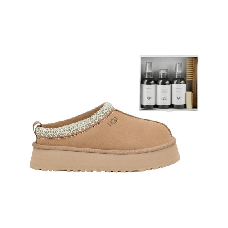 UGG Women's Tazz Slipper in Sand + UGG Care Kit Bundle Girl Footwear